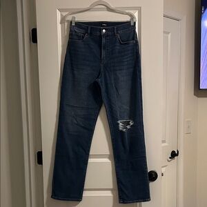 Express Dark Blue Straight Jeans